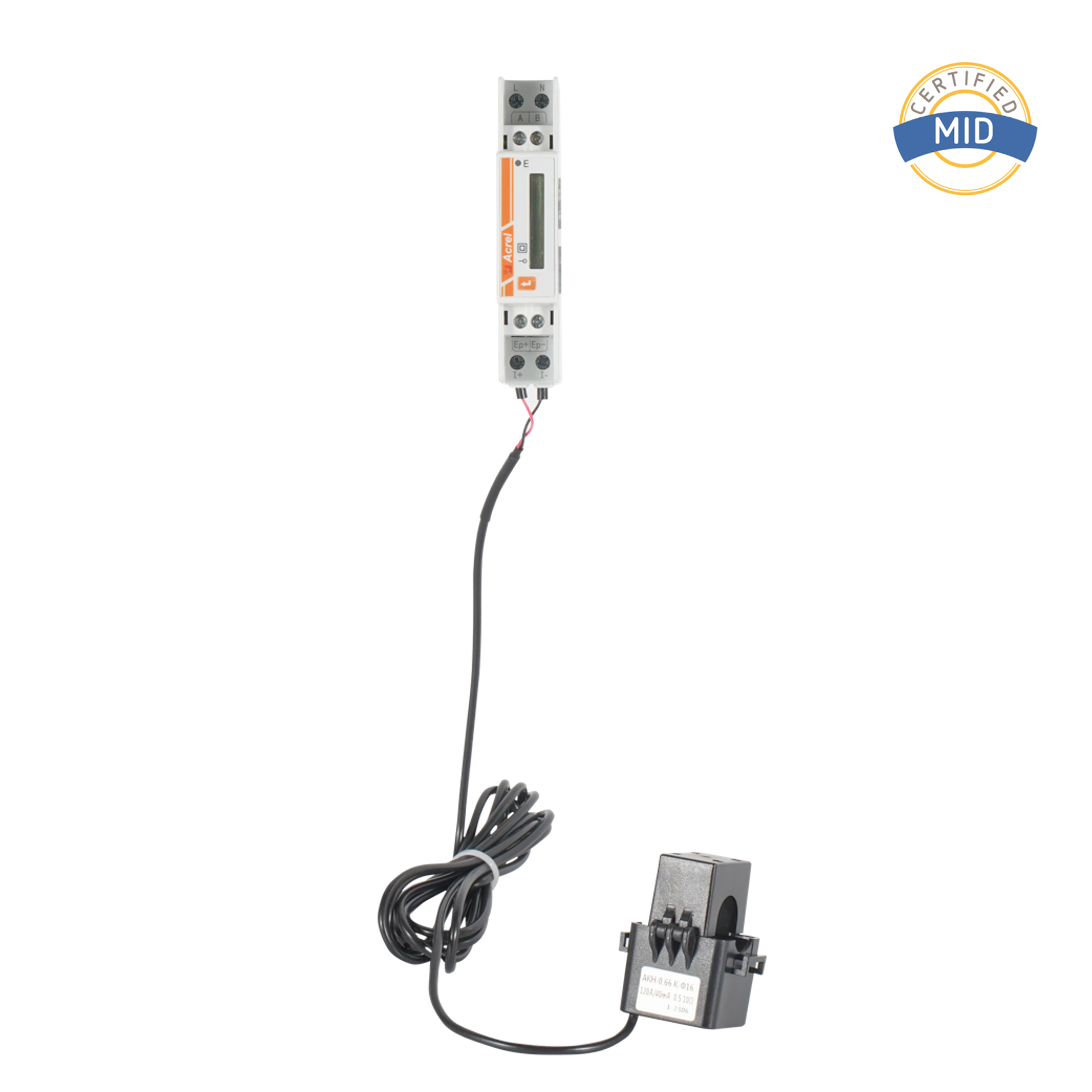 MID Certified AC Single Phase Energy Meter with External CT