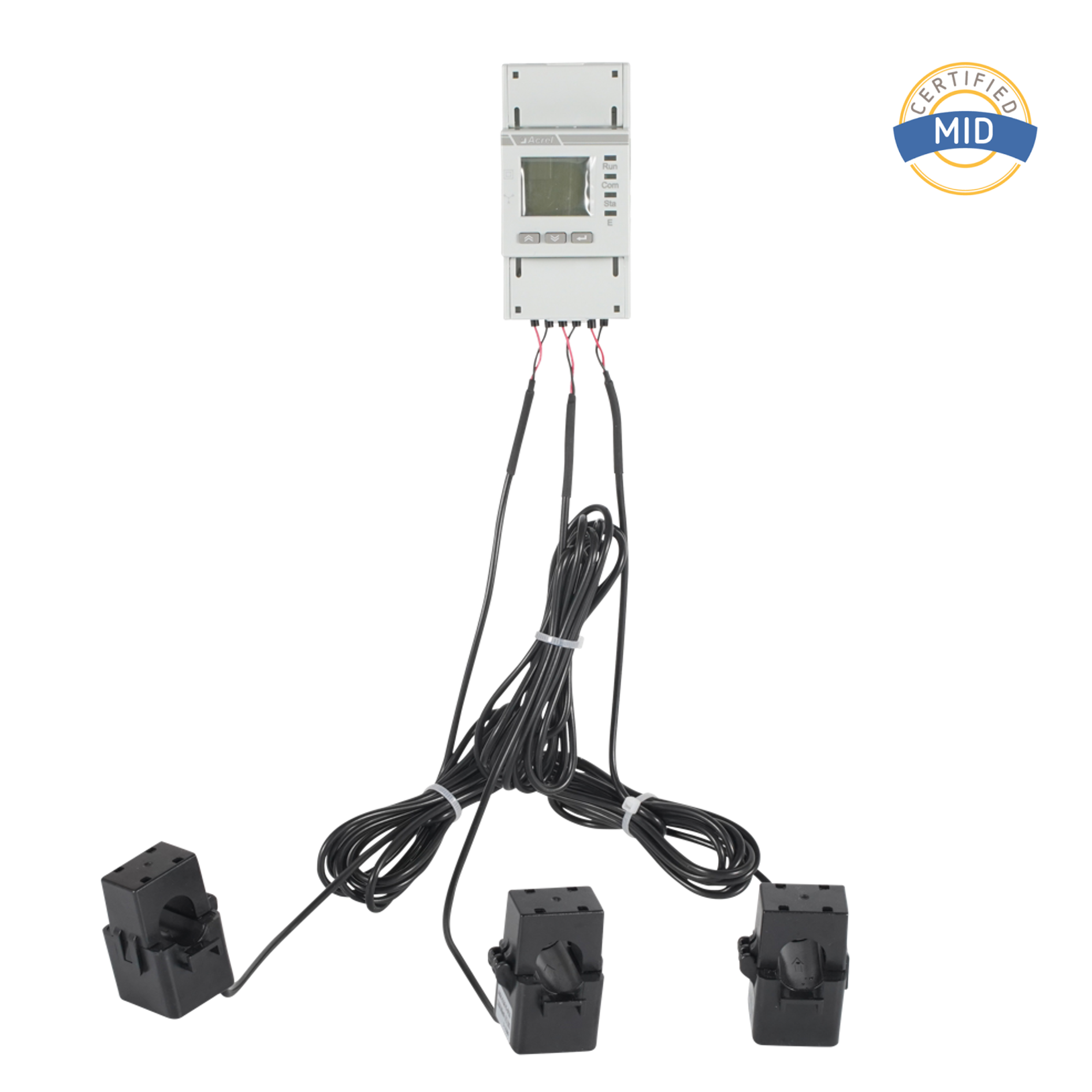 MID Certified AC Three Phase Energy Meter Equipped with Split Core CTs