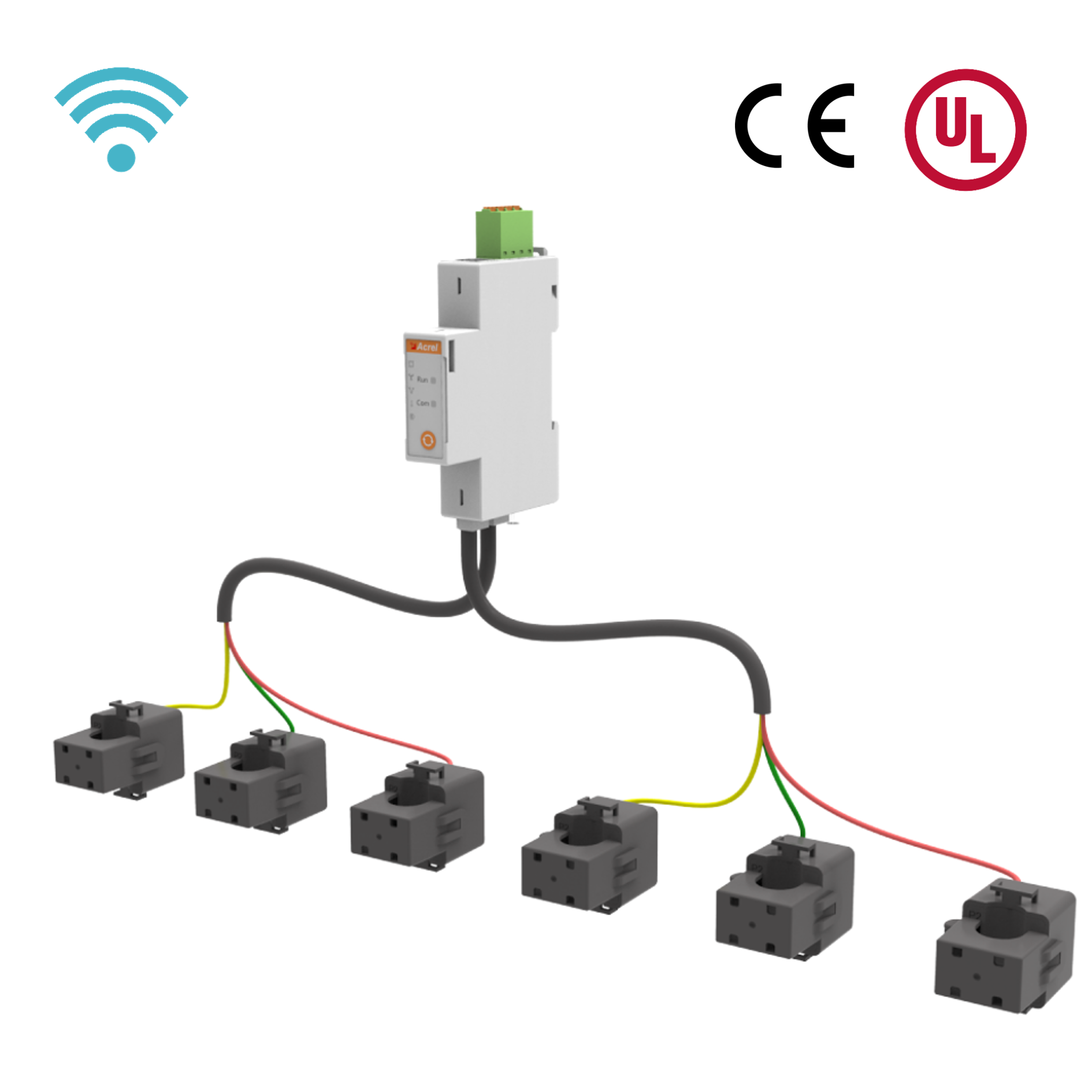 AC Dual Circuits WiFi Communication Energy Meter for Balcony Solar PV