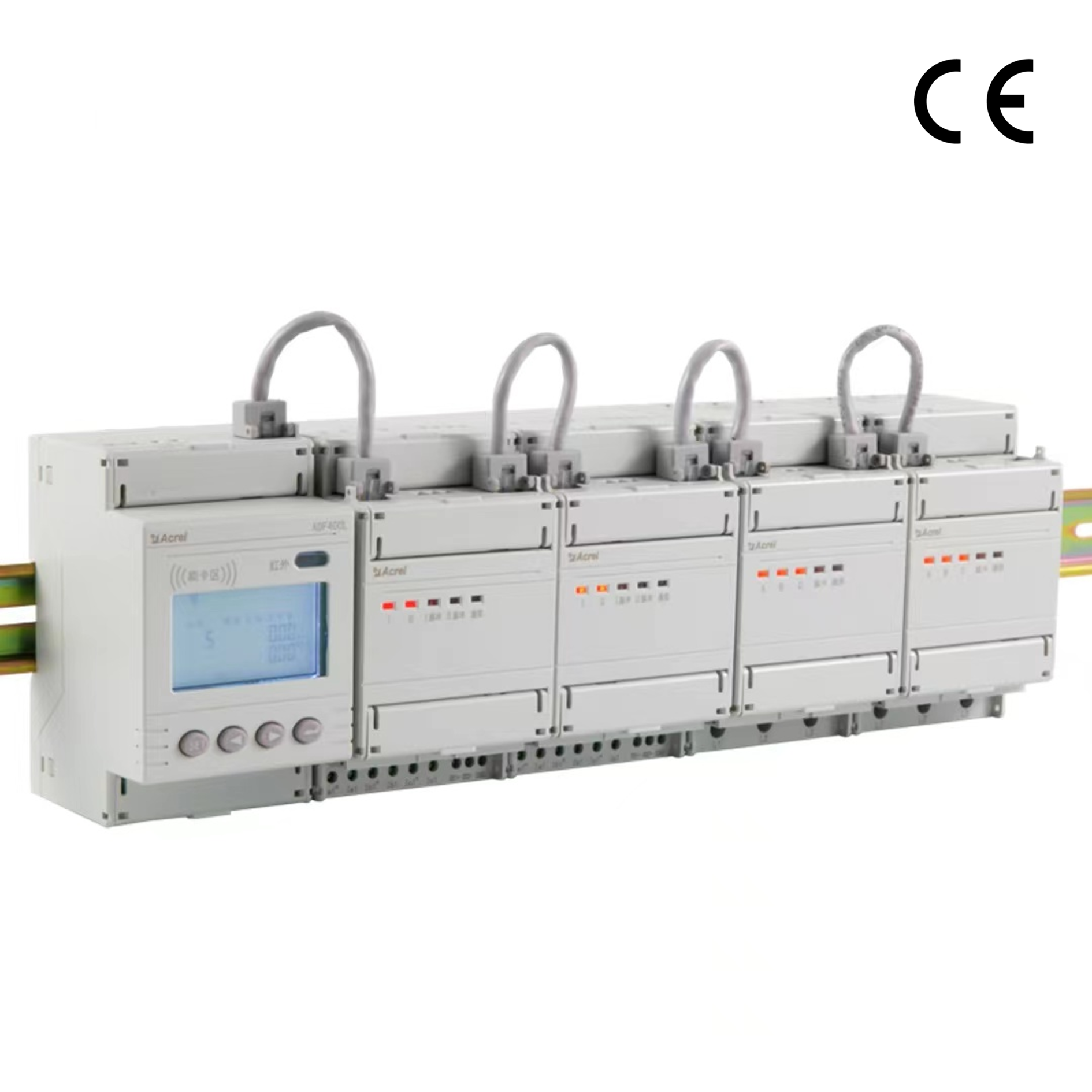 AC Single/Three Phase Multi-Circuits DIN Rail Modular Power Meter