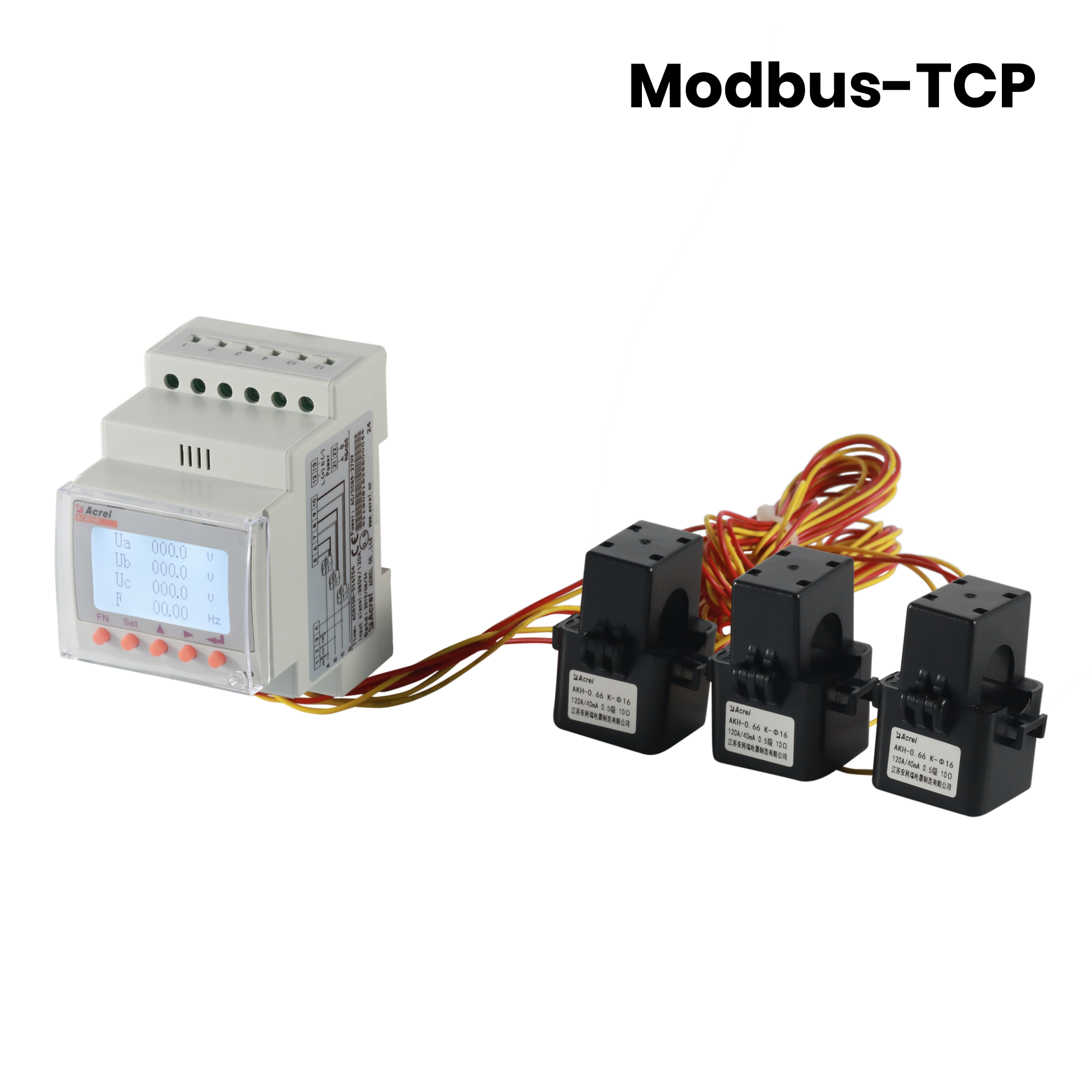 Ethernet Communication Modbus-TCP AC Three Phase Energy Meter with External CTs