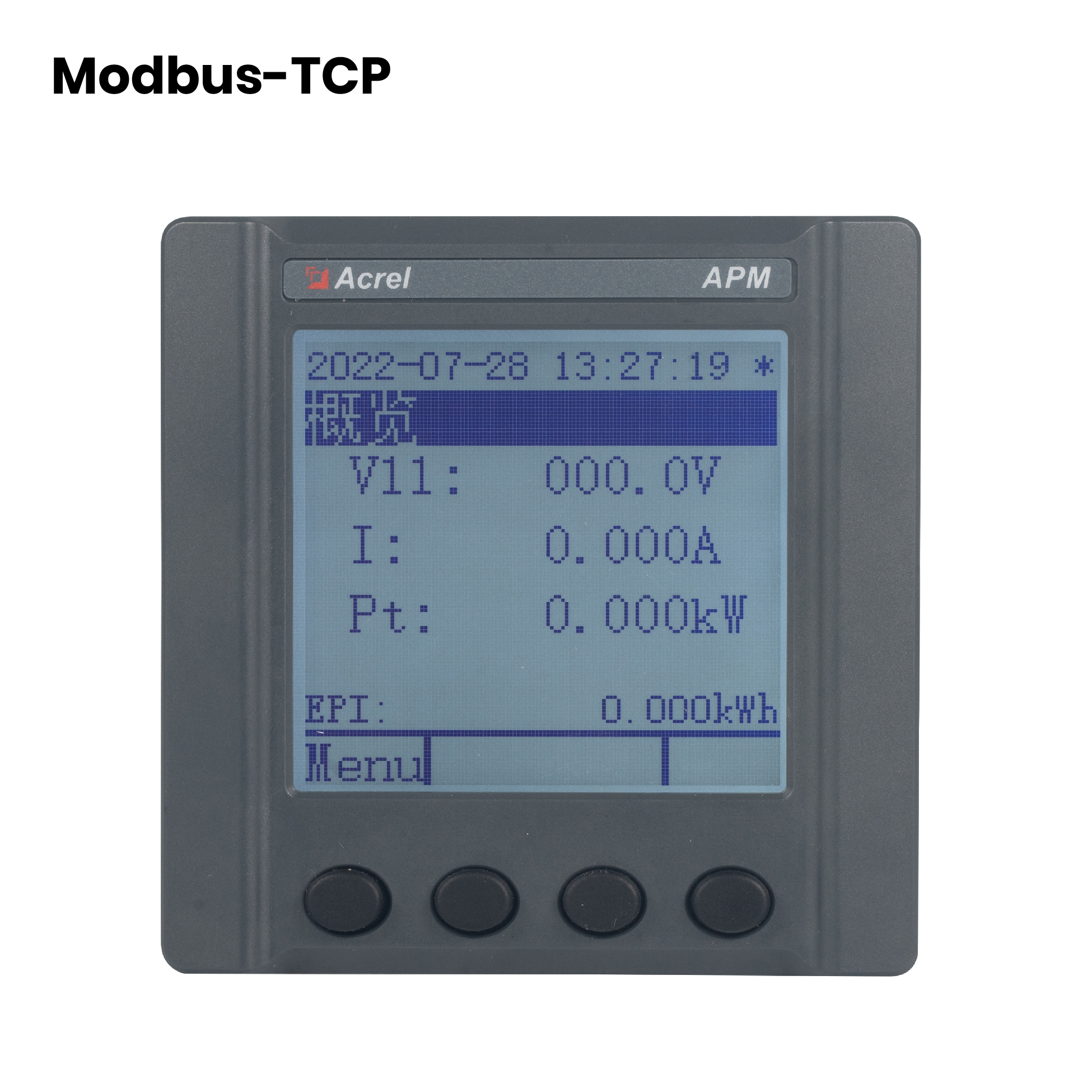 AC 1140V Modbus-TCP Class 0.2S Panel Mounted Energy Meter